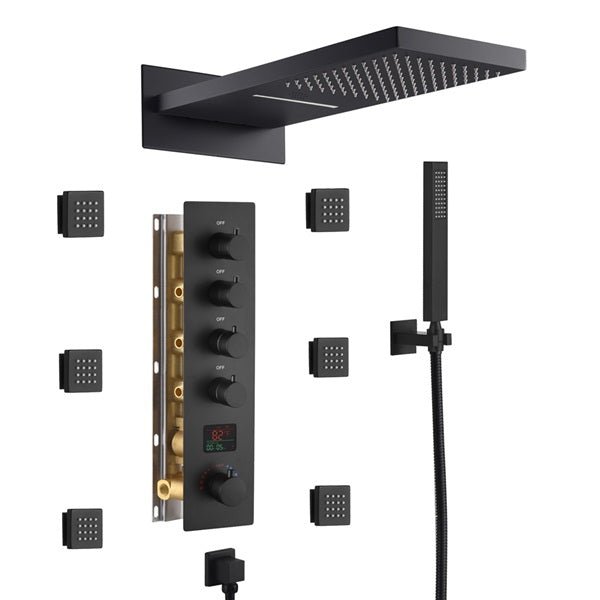 9"x26" Bologna LED Music Shower System By Cascada Showers - Cascada Showers