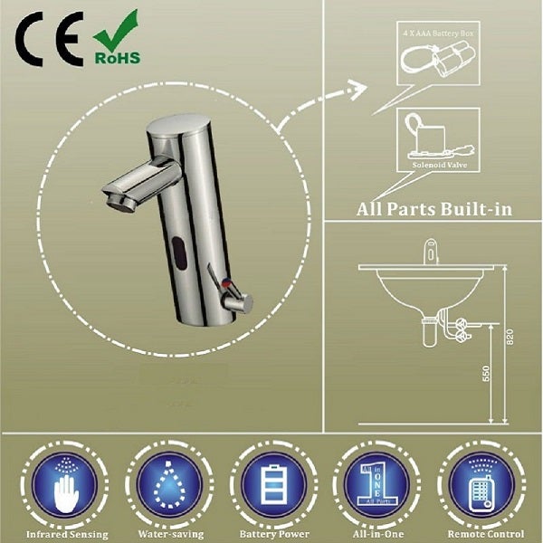 Automatic Hands Free Contemporary Sensor Faucet (Hot & Cold) - Cascada Showers