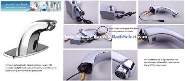 Automatic Hands Free Contemporary Sensor Faucet (Hot & Cold) - Cascada Showers
