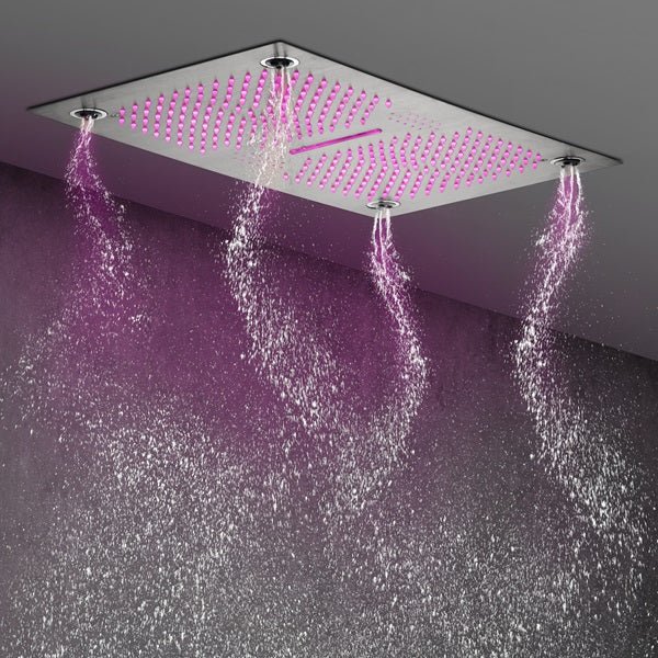 Cascada 16"x28" Matera Digital Rainfall Bluetooth LED Shower System - Cascada Showers