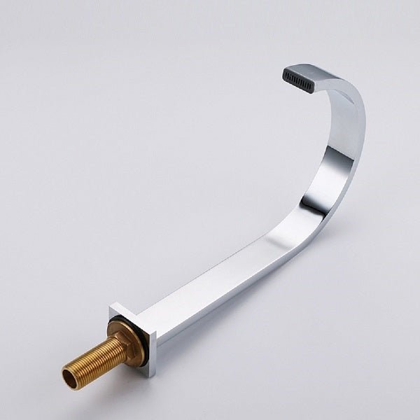 Stainless steel spout of Cascada waterfall bathroom faucet with smooth waterfall flow