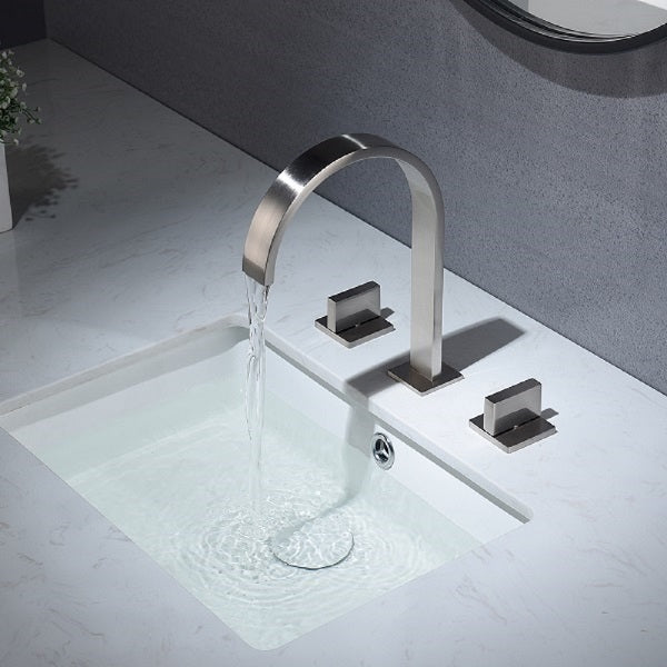 Cascada Classic Design Waterfall Bathroom Sink Faucet with 2 Square - Cascada Showers