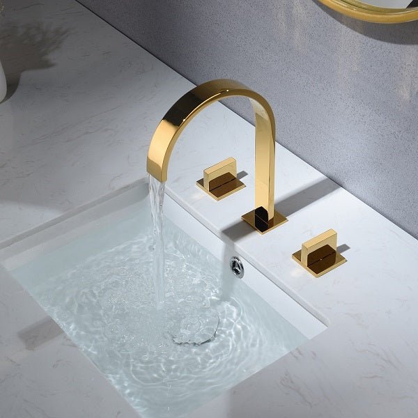 Cascada Classic Design Waterfall Bathroom Sink Faucet with 2 Square - Cascada Showers