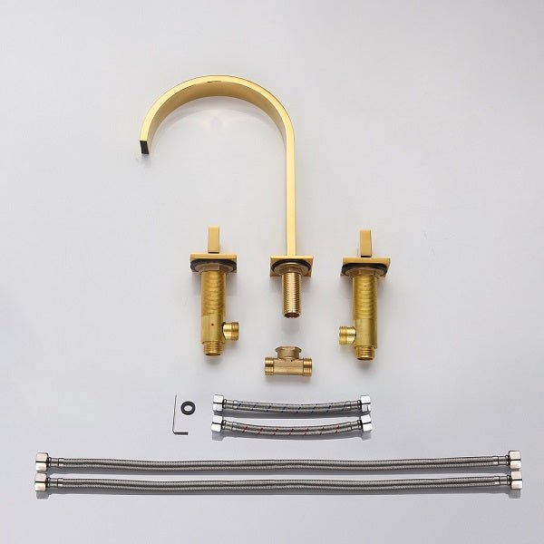 Cascada Classic Design Waterfall Bathroom Sink Faucet with 2 Square - Cascada Showers