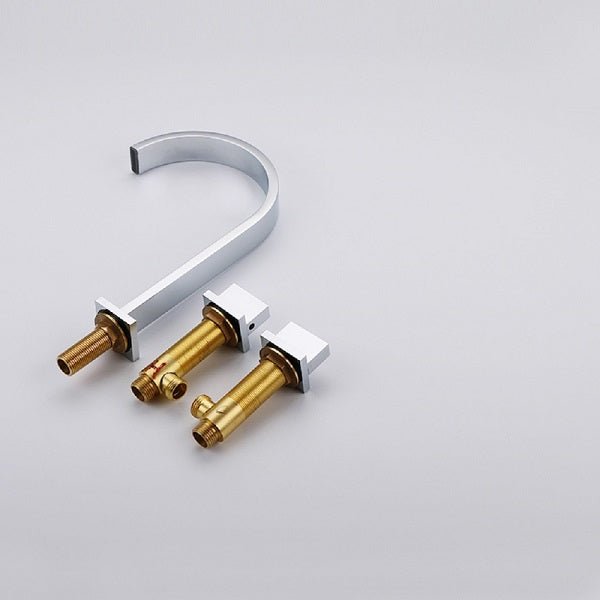 Hot water inlet pipe included with Cascada bathroom faucet for 3-hole installation