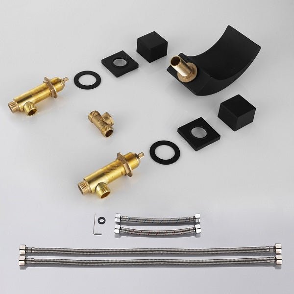 Cascada Deck Mounted Waterfall Bathroom Sink Faucet - Cascada Showers