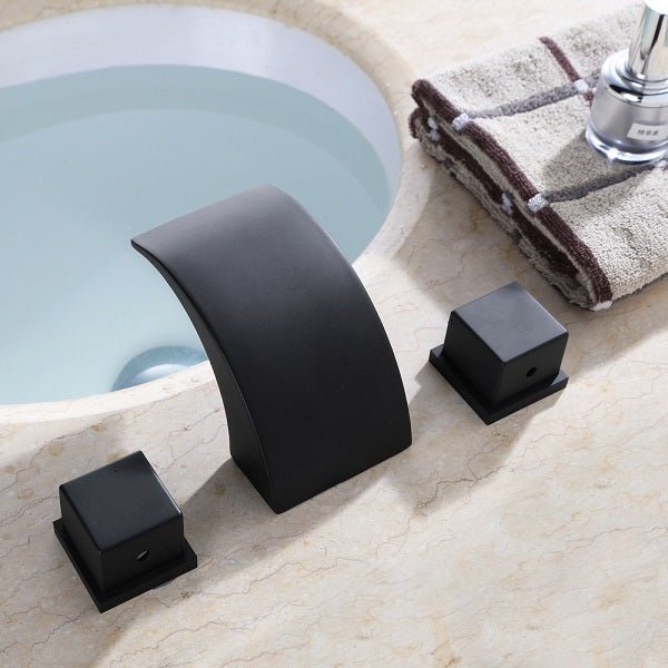 Cascada Deck Mounted Waterfall Bathroom Sink Faucet - Cascada Showers
