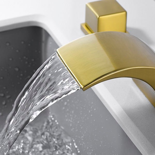 Cascada Deck Mounted Waterfall Bathroom Sink Faucet - Cascada Showers