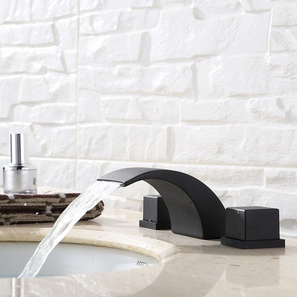 Cascada Deck Mounted Waterfall Bathroom Sink Faucet - Cascada Showers