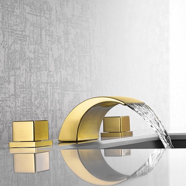 Cascada Deck Mounted Waterfall Bathroom Sink Faucet - Cascada Showers