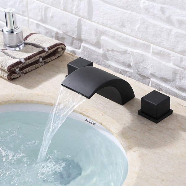 Cascada Deck Mounted Waterfall Bathroom Sink Faucet - Cascada Showers