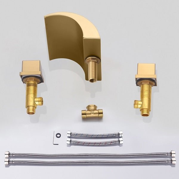 Cascada Deck Mounted Waterfall Bathroom Sink Faucet - Cascada Showers