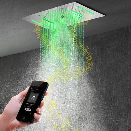 Cascada Lido 15"x23" Music LED Shower Head - Cascada Showers