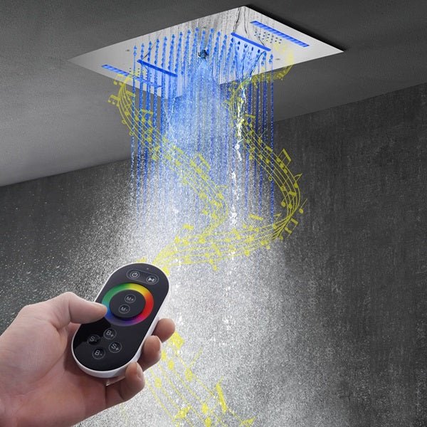 Cascada Lido 15"x23" Music LED Shower Head - Cascada Showers