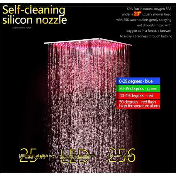 shower head, thermostatic shower, rain shower, rain shower faucet, shower head sets for bathroom