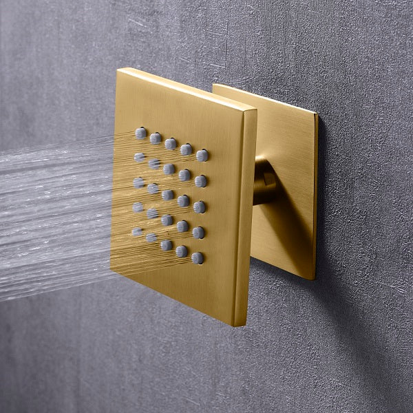Cascada Modern Design 4” Square Body Spray Shower Jet - Cascada Showers