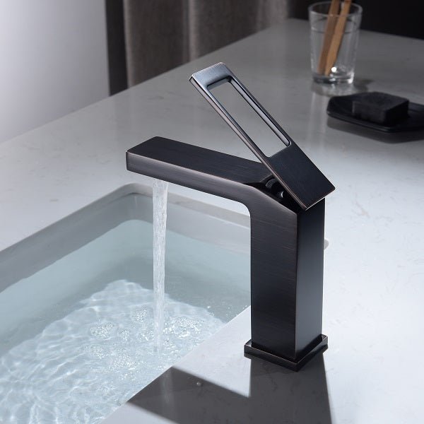 Cascada Modern Design Single Handle Bathroom Sink Faucet - Cascada Showers