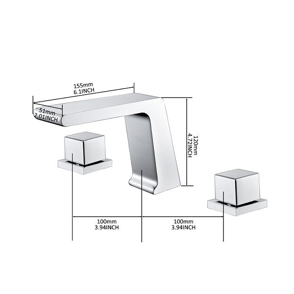 Cascada Modern Design Waterfall Bathroom Sink Faucet - Cascada Showers