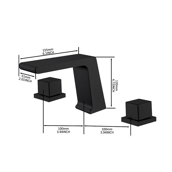 Cascada Modern Design Waterfall Bathroom Sink Faucet - Cascada Showers