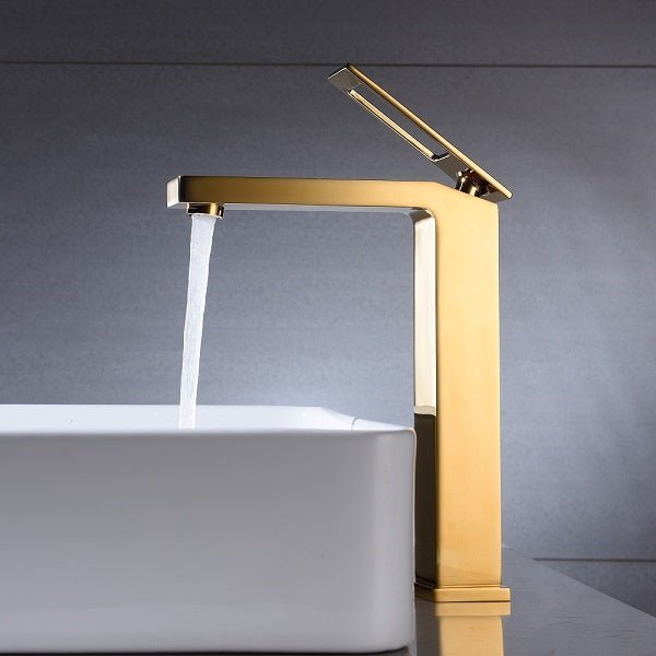 Cascada Modern Vessel Design Single Handle Bathroom Faucet - Cascada Showers
