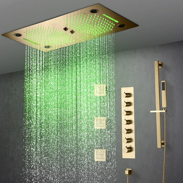 Cascada Pisa 16"x28" Music LED Shower System - Cascada Showers