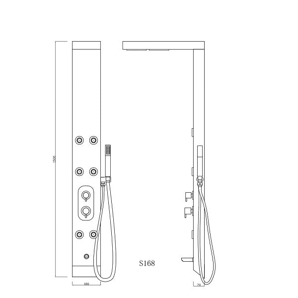 Cascada Showers Lusso 59 Inch All-in-One Indoor Shower Panel - Cascada Showers