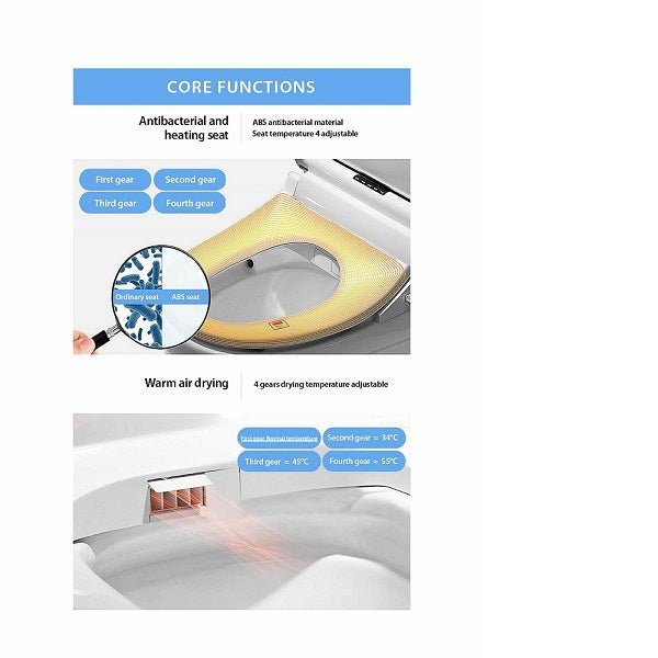 Cascada Showers Smart Bidet Seat with Remote Control - Cascada Showers