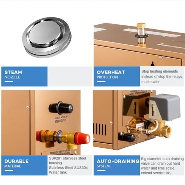 Cascada Stainless Steel Shower Steam Generator With Digital Controller: Transform Your Bathroom into a Spa - Cascada Showers