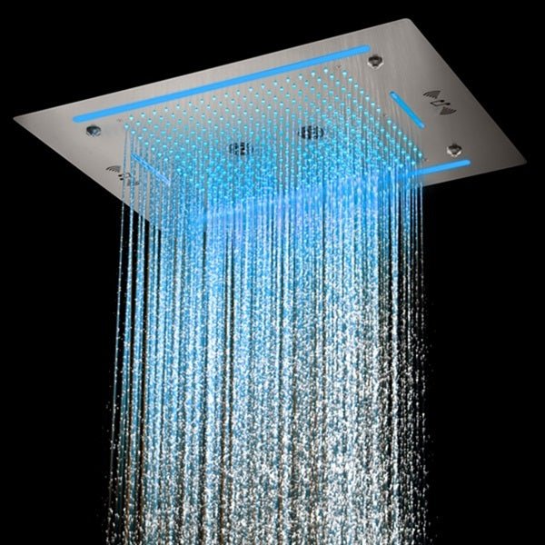 Cascada Venice 23"x31" Brushed Nickel Bluetooth LED Shower System - Cascada Showers