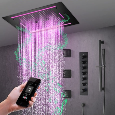 Cascada Venice 23"x31" Music LED Shower System - Cascada Showers