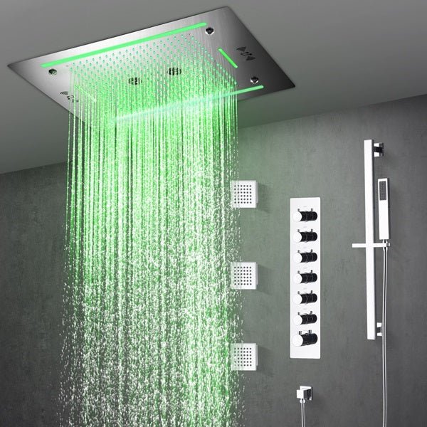 Cascada Venice 23"x31" Music LED Shower System - Cascada Showers