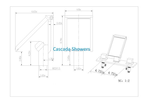 Color Changing LED Waterfall Bathroom Sink Faucet - Cascada Showers