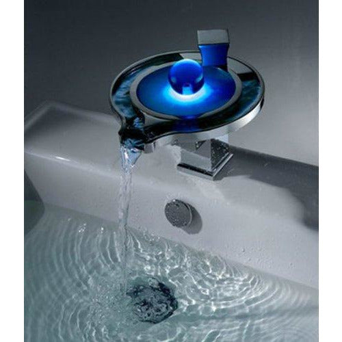 Color Changing LED Waterfall Bathroom Sink Faucet - Cascada Showers
