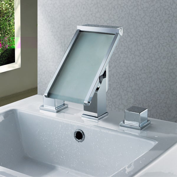 Color Changing LED Waterfall Bathroom Sink Faucet - Cascada Showers