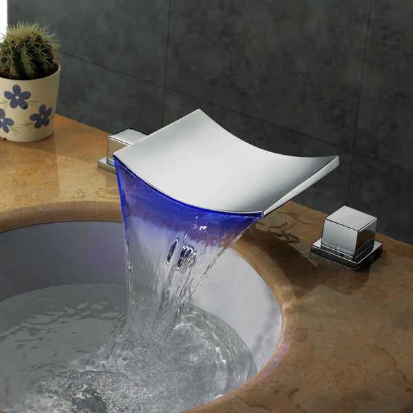Color Changing LED Waterfall Sink Faucet - Cascada Showers