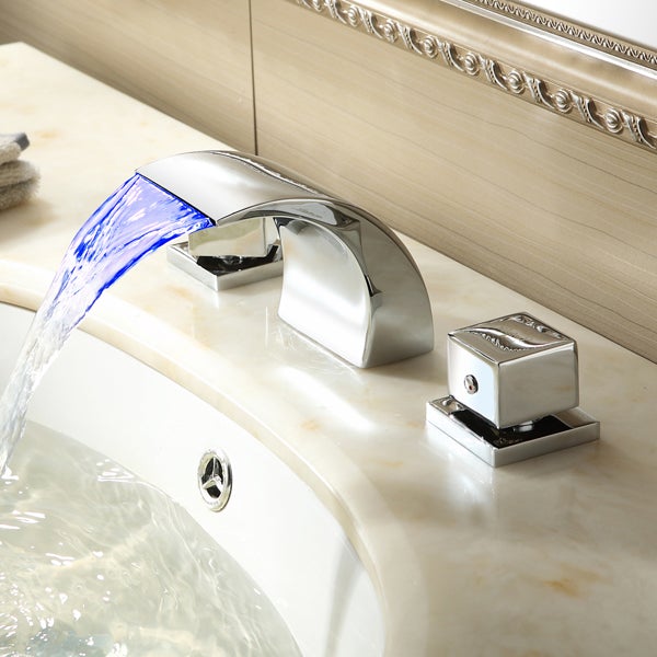 Color Changing LED Waterfall Sink Faucet - Cascada Showers