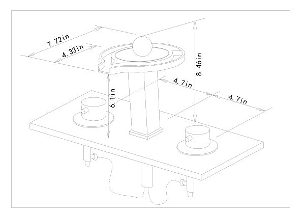 Color Changing LED Waterfall Sink Faucet - Cascada Showers