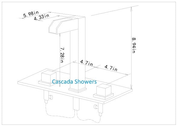 Color Changing LED Waterfall Sink Faucet - Cascada Showers