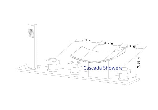 Color Changing LED Waterfall Sink Faucet - Cascada Showers
