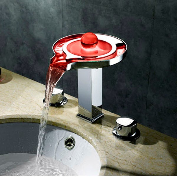 Color Changing LED Waterfall Sink Faucet - Cascada Showers