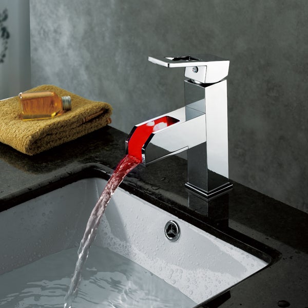 Color Changing LED Waterfall Sink Faucet - Cascada Showers