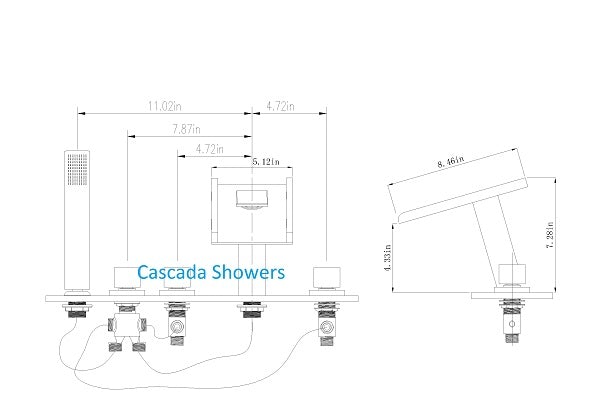 Color Changing LED Waterfall Sink Faucet - Cascada Showers