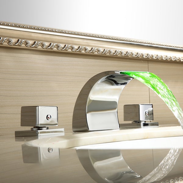 Color Changing LED Waterfall Sink Faucet - Cascada Showers