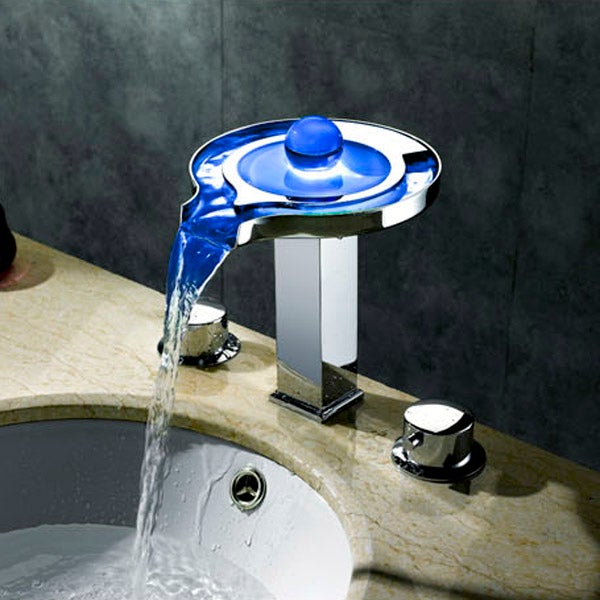 Color Changing LED Waterfall Sink Faucet - Cascada Showers