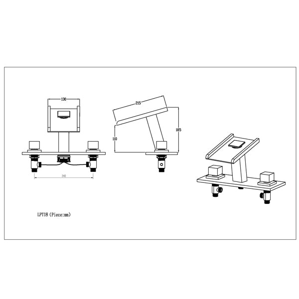 Color Changing LED Waterfall Sink Faucet - Cascada Showers