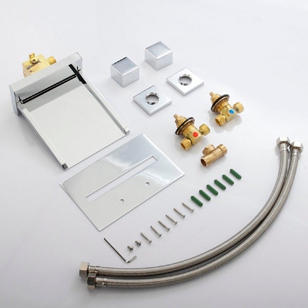 Color Changing LED Waterfall Wall Mount Faucet - Cascada Showers