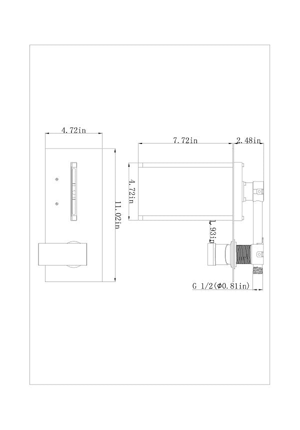 Color Changing LED Waterfall Wall Mount Faucet - Cascada Showers