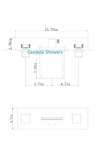 Color Changing LED Waterfall Wall Mount Faucet - Cascada Showers