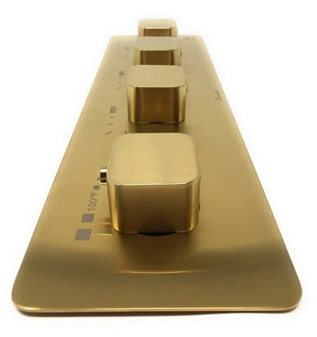 Contemporary 4-Knob Thermostatic Valve - Cascada Showers