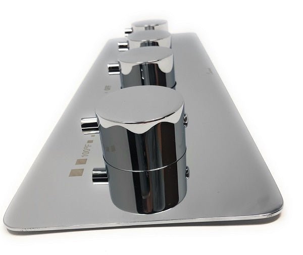Contemporary 4-Knob Thermostatic Valve - Cascada Showers